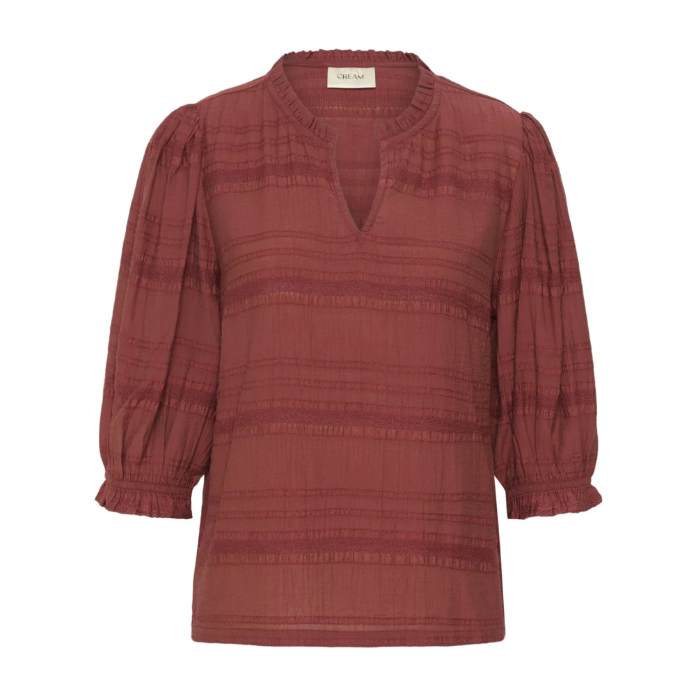 VAN GRAAF Cream Damen Terra Bluse Crlyc Viskose Rot, Größe 34 - Bild 3