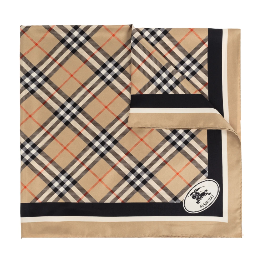 Burberry Unisex Beige - Seidenschal - Accessories - One Size