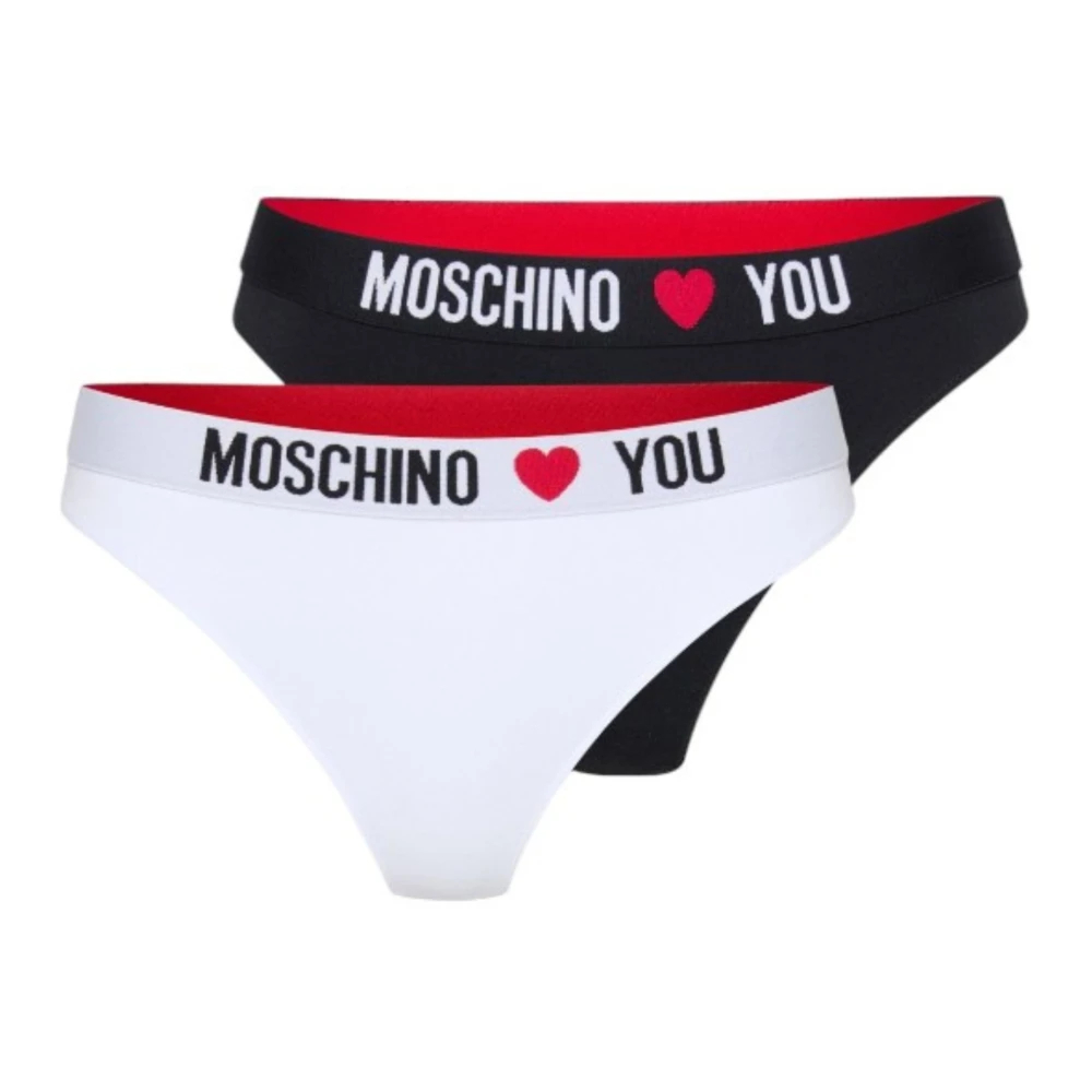 Moschino Damen Multicolor - Brief Bi-Pack - Underwear - Mehrfarbig -S