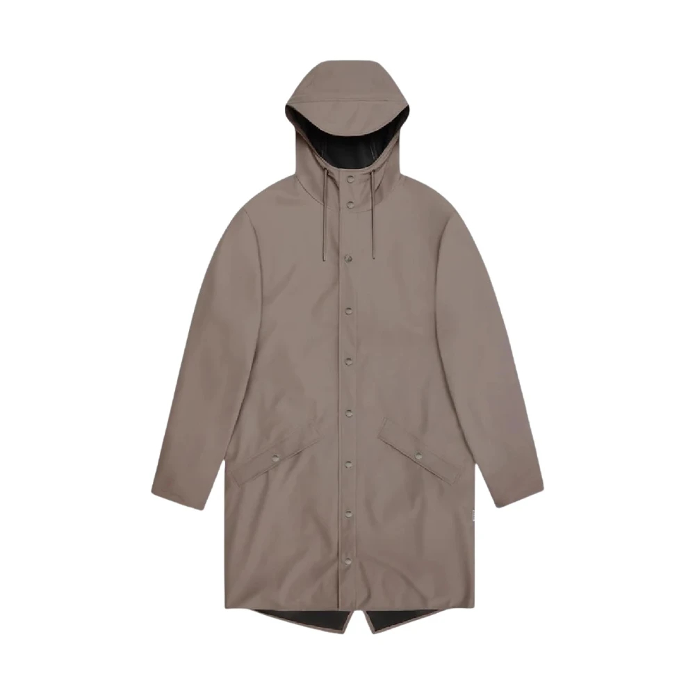 Rains Unisex Gris Lange Regenjacke W3 - Bild 6