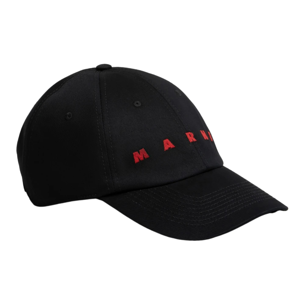 Marni Herren Schwarz - Gabardine Baseball Cap - Accessories - K - S