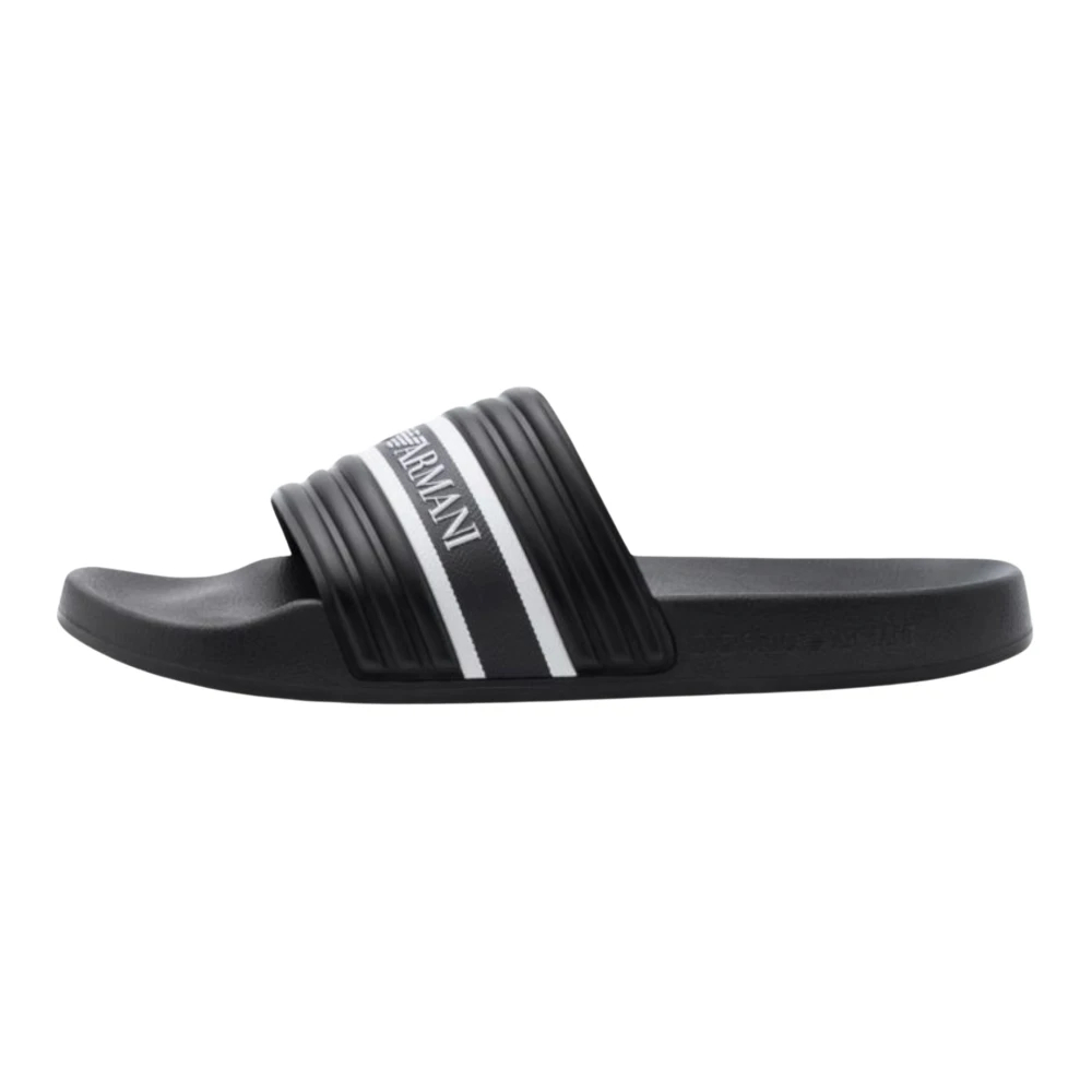 Emporio Armani Herren Schwarz - Sliders - Shoes - K - 40 Eu