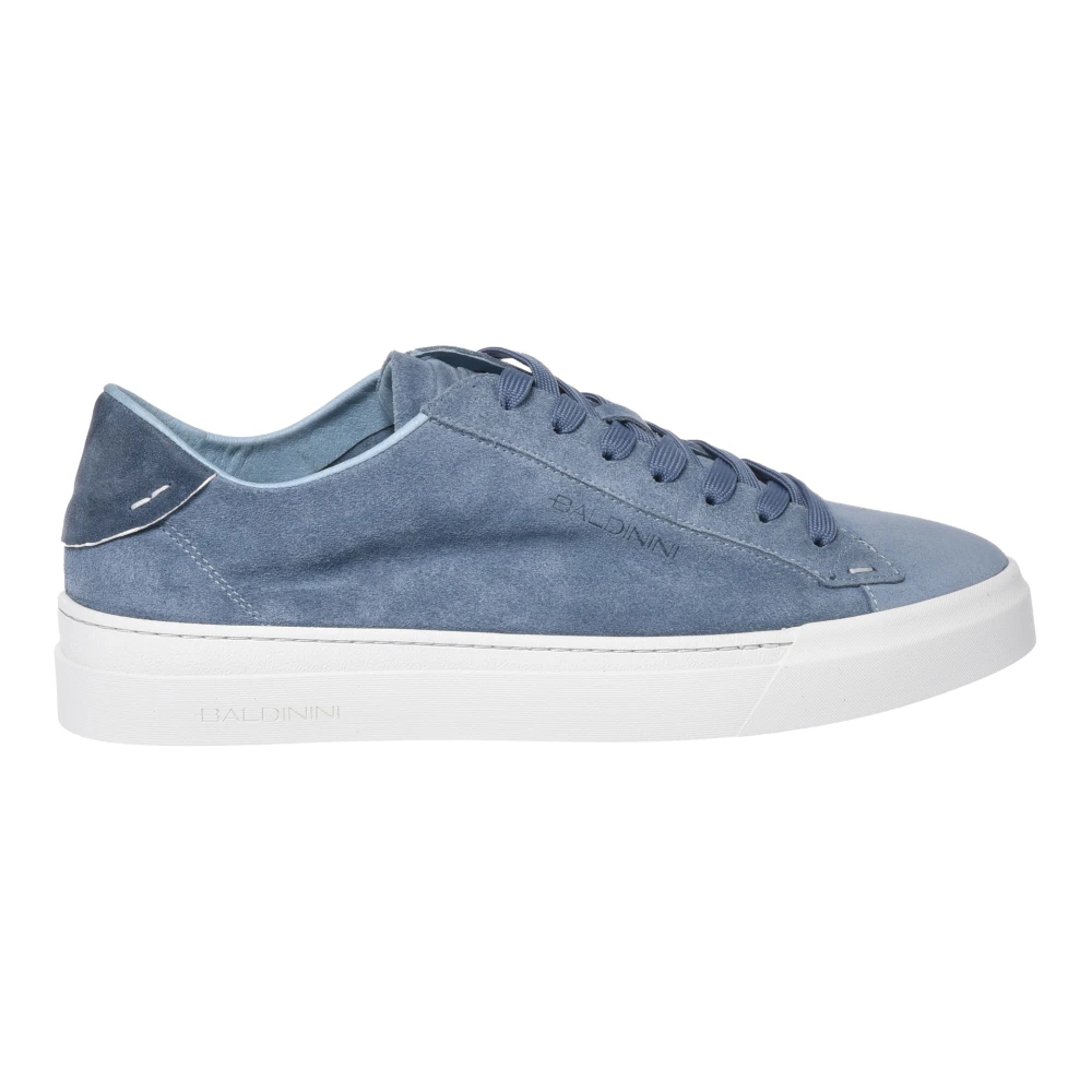 Baldinini Herren Blau - Suede Sneaker - Shoes - 41 Eu