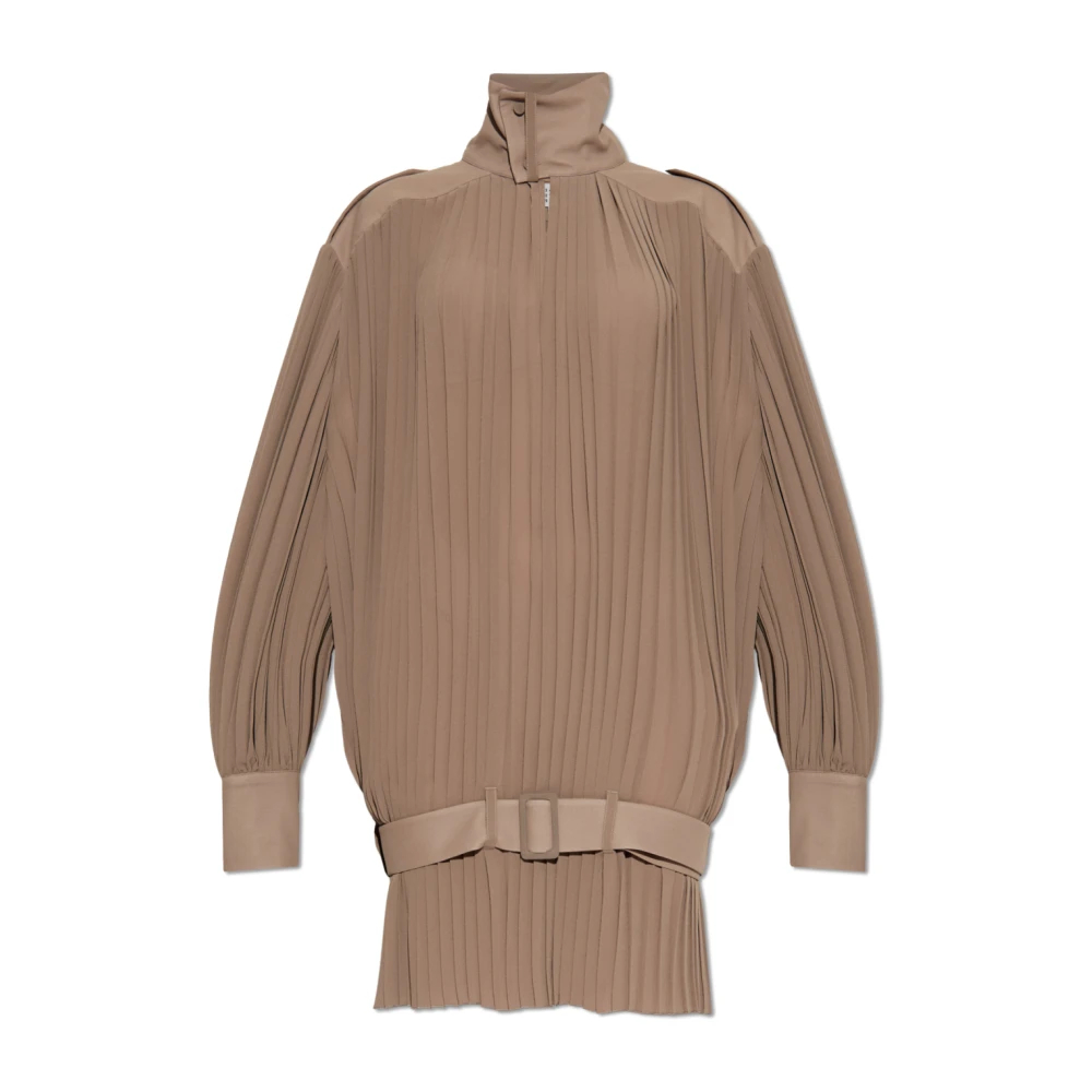 Mm6 Maison Margiela Damen Braun - Pleated Dress - Dresses - Xs