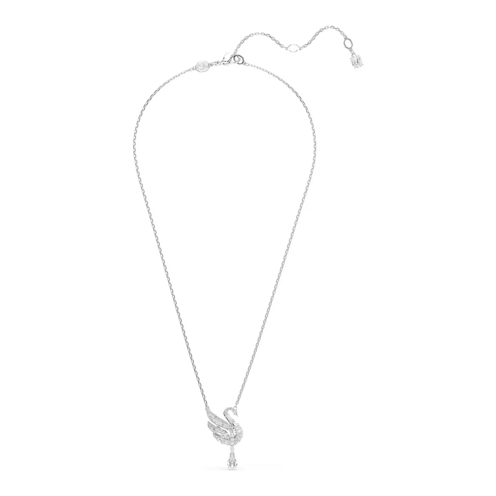 Swarovski Damen Grau - Swan Pendant Necklace - Accessories - One Size
