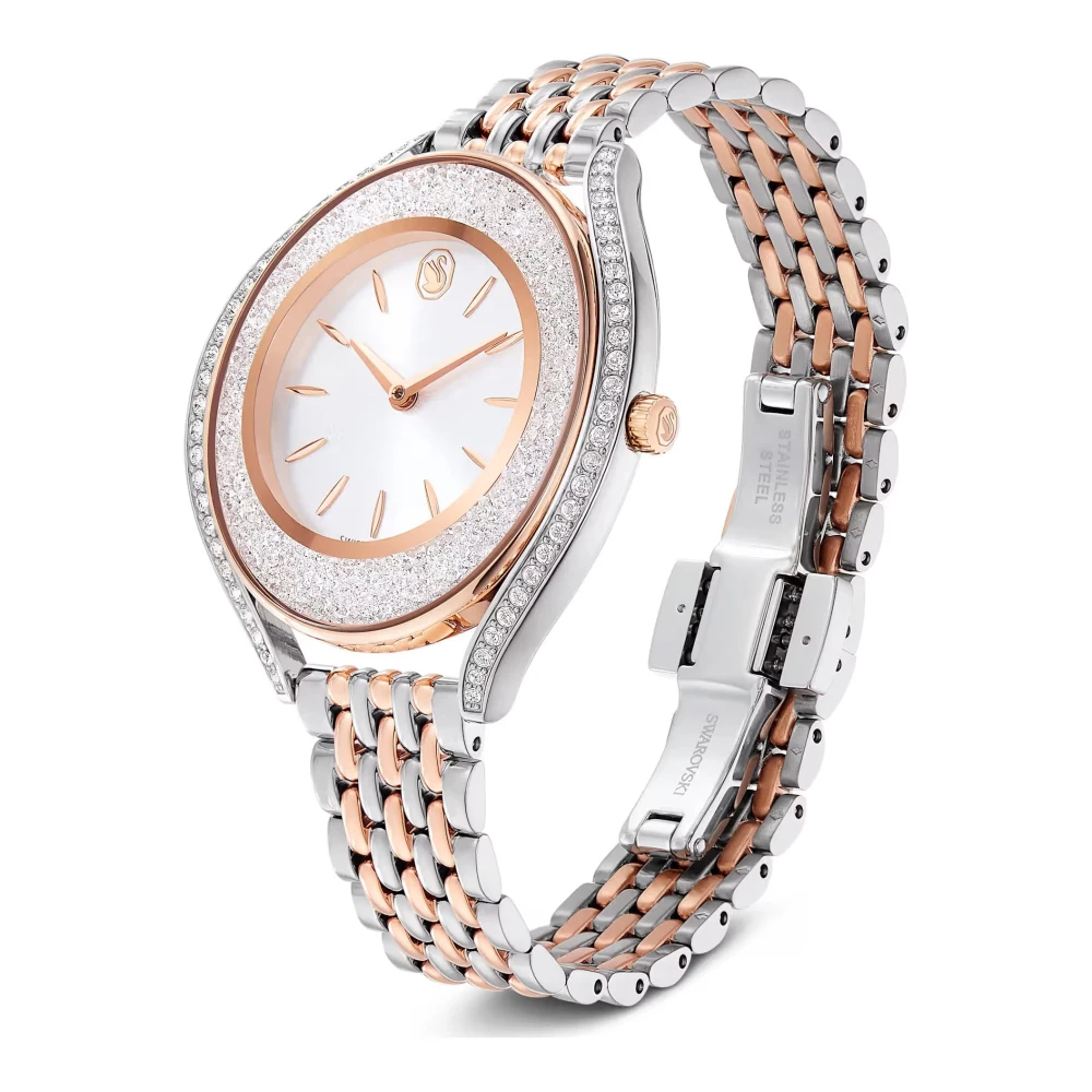 Swarovski Crystalline Aura Uhr, Schweizer Produktion, Metallarmband, Metallmix Roséfarben - Bild 5