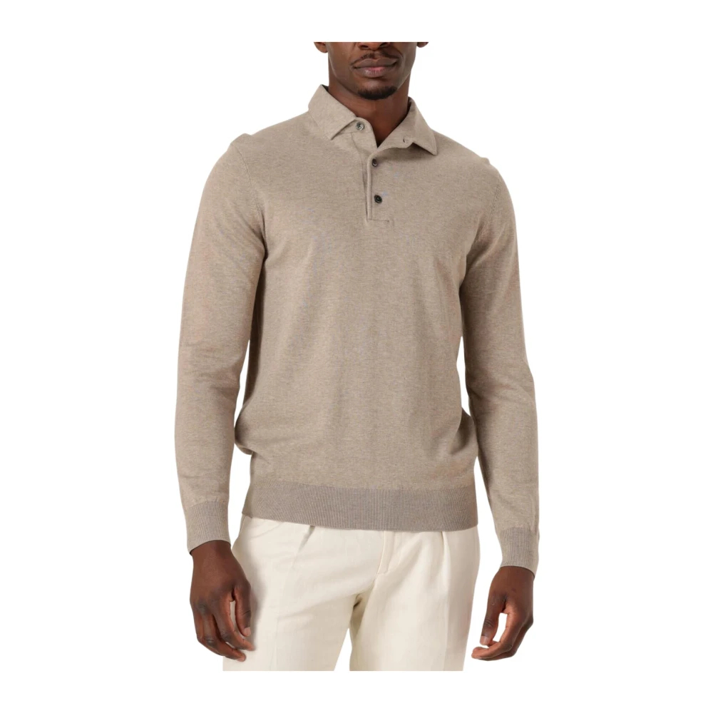 Profuomo Longsleeve Poloshirt Luxury Basic Beige - Größe XL - Bild 6