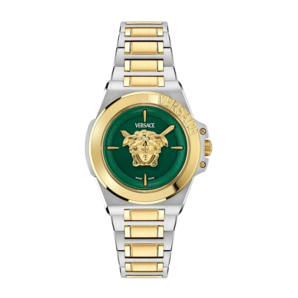 Versace Damen Grün - Two-Tone Link Bracelet Watch - Accessories - One Size