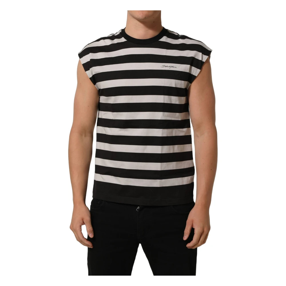 Dolce & Gabbana Herren Schwarz - Rundhals-Trägertop - Tops - K - M