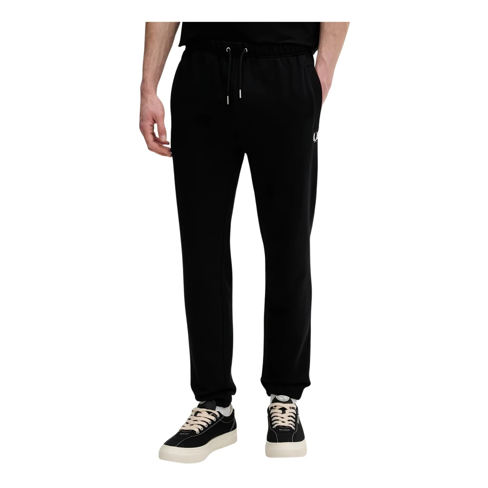 Fred Perry Herren Schwarz – Jogginghose Aus Loopback-Frottee In - Bild 8
