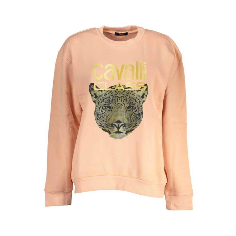 Cavalli Class Damen Pfirsich Jaguar Sweatshirt Mittel - Bild 4