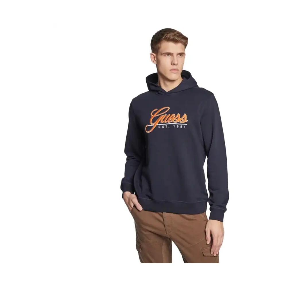 Guess Herren Blau - Stylischer Hoodie Sweatshirt - Sweatshirts & Hoodies - L
