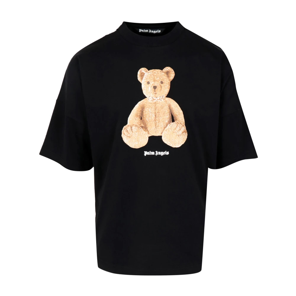 Palm Angels Herren Schwarz - Maxi Bear T-Shirt - Tops - K - L