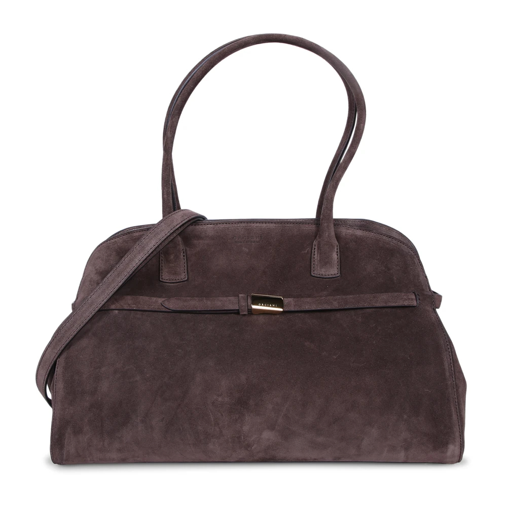 Orciani Damen Braun - Peach Wildleder Schultertasche - Bags - One Size