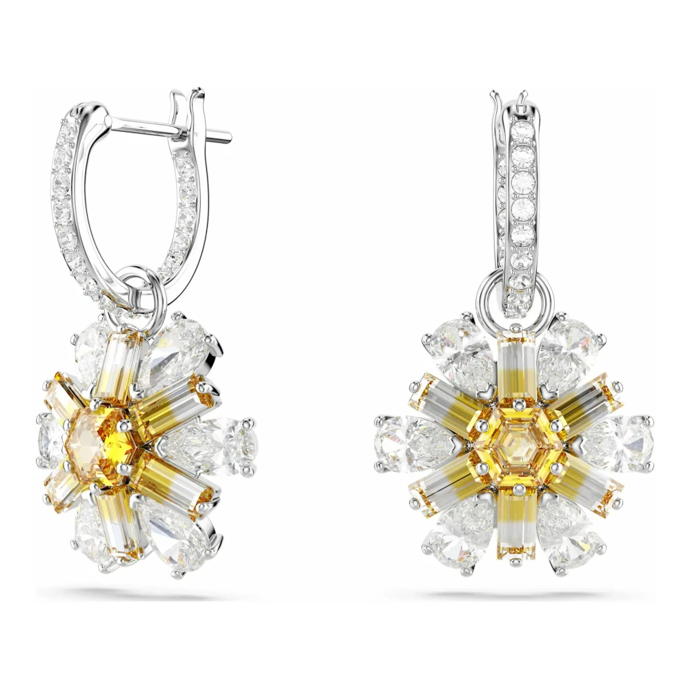 Swarovski Idyllia Drop-Ohrhänger, Blume, Rhodiniert Gelb - Bild 3