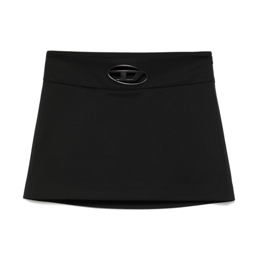 Diesel Damen Schwarz - Minirock Mit Cut-Out-Logo - Skirts - K -2Xs