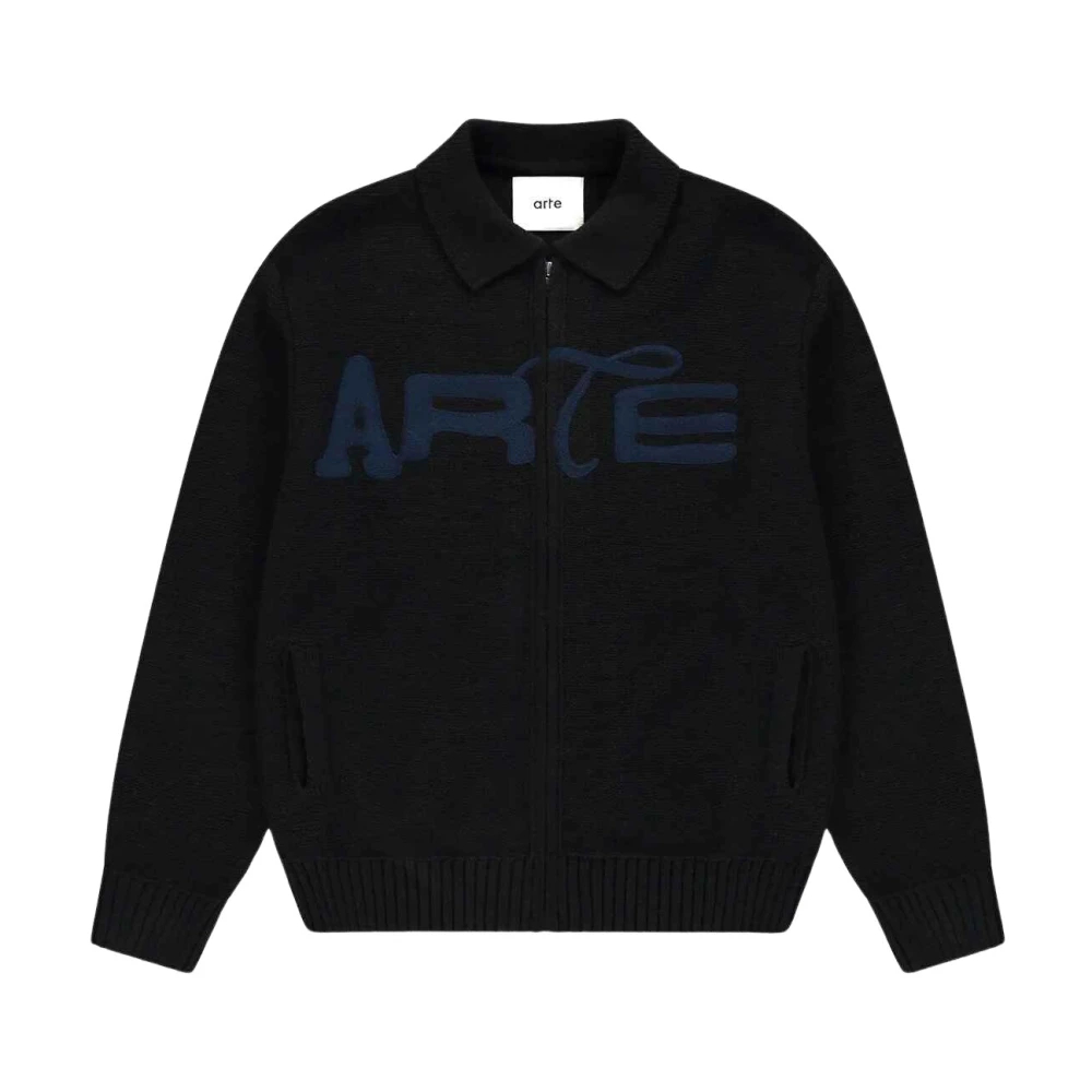 Arte Antwerp - Stencil Zip Cardigan - Knitwear - Herren - Schwarzk - Xl