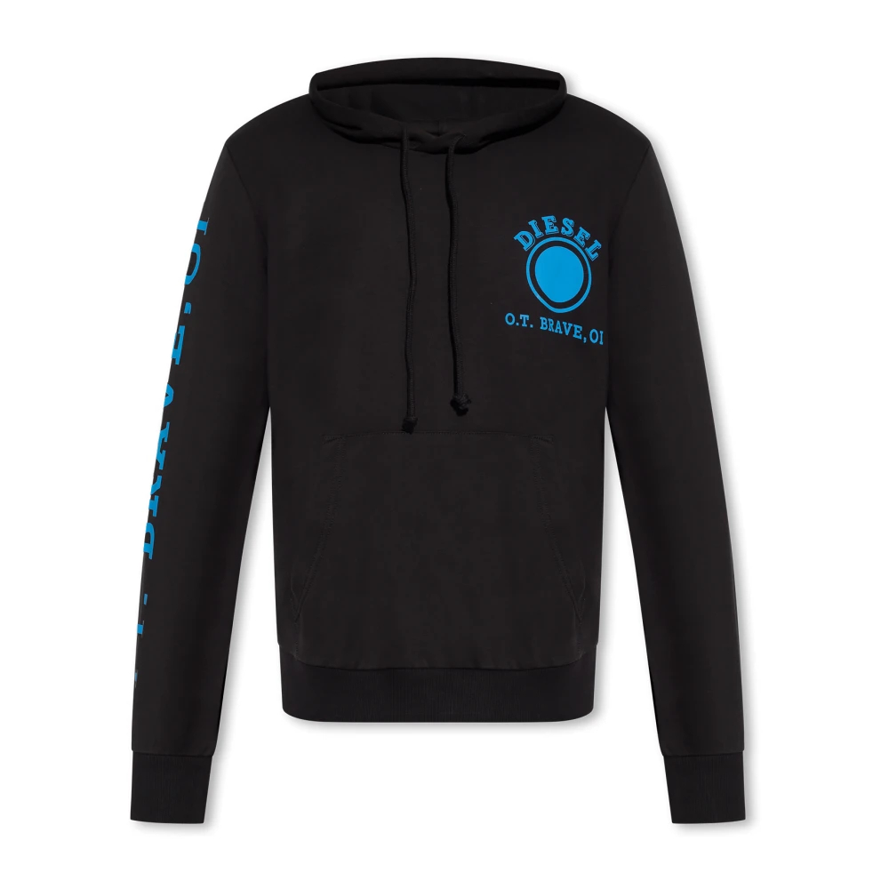 Diesel Herren Schwarz - Hoodie Mit Logo - Sweatshirts & Hoodies - K - 2XL