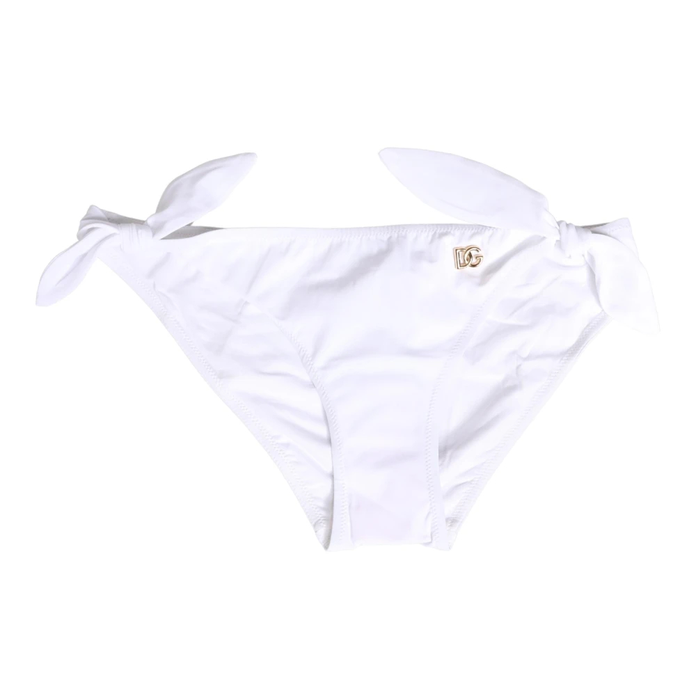 Dolce & Gabbana Damen Weiß - Logo Plaque Bikini Bottom - Swimwear - Xs