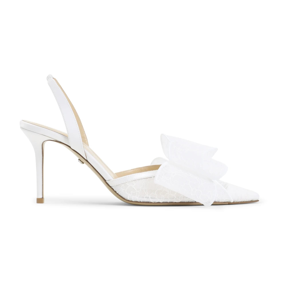 Mach & Mach Damen Weiß - Le Cadeau Lace Slingback - Shoes - 38 Eu