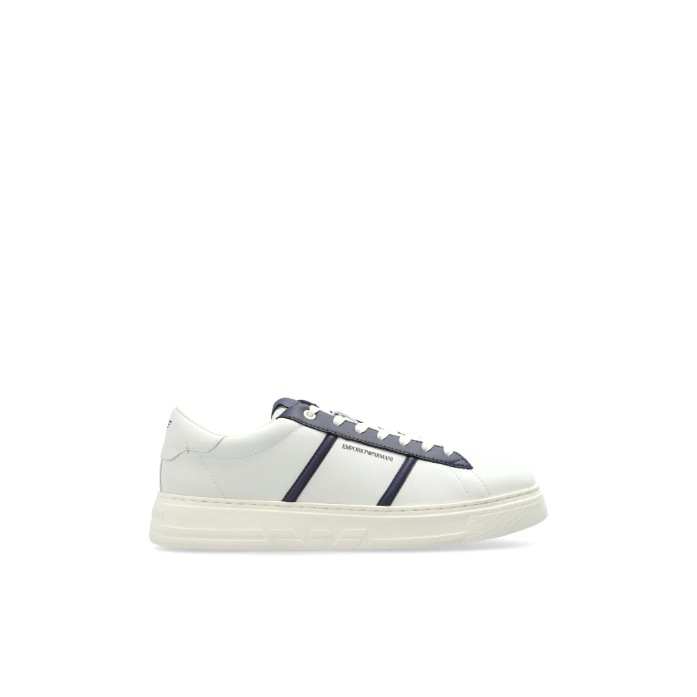 Emporio Armani Herren Weiß - Sportschuhe Mit Logo - Shoes - 40 Eu