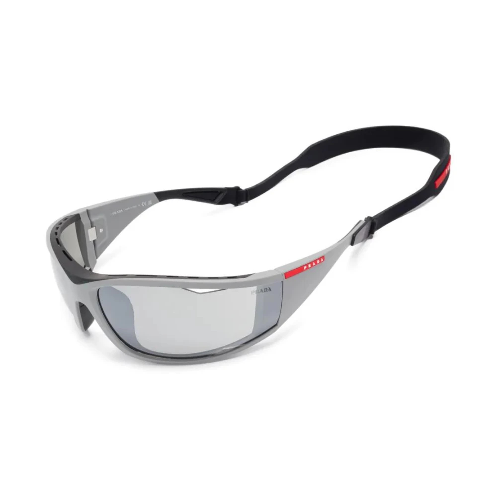 Prada Linea Rossa Herren Hellgrau Verspiegelt Silber Mann Sunglass Ps A04s - Rahmenfarbe: Matt Eisen Grau, Linsenfarbe: - Bild 5