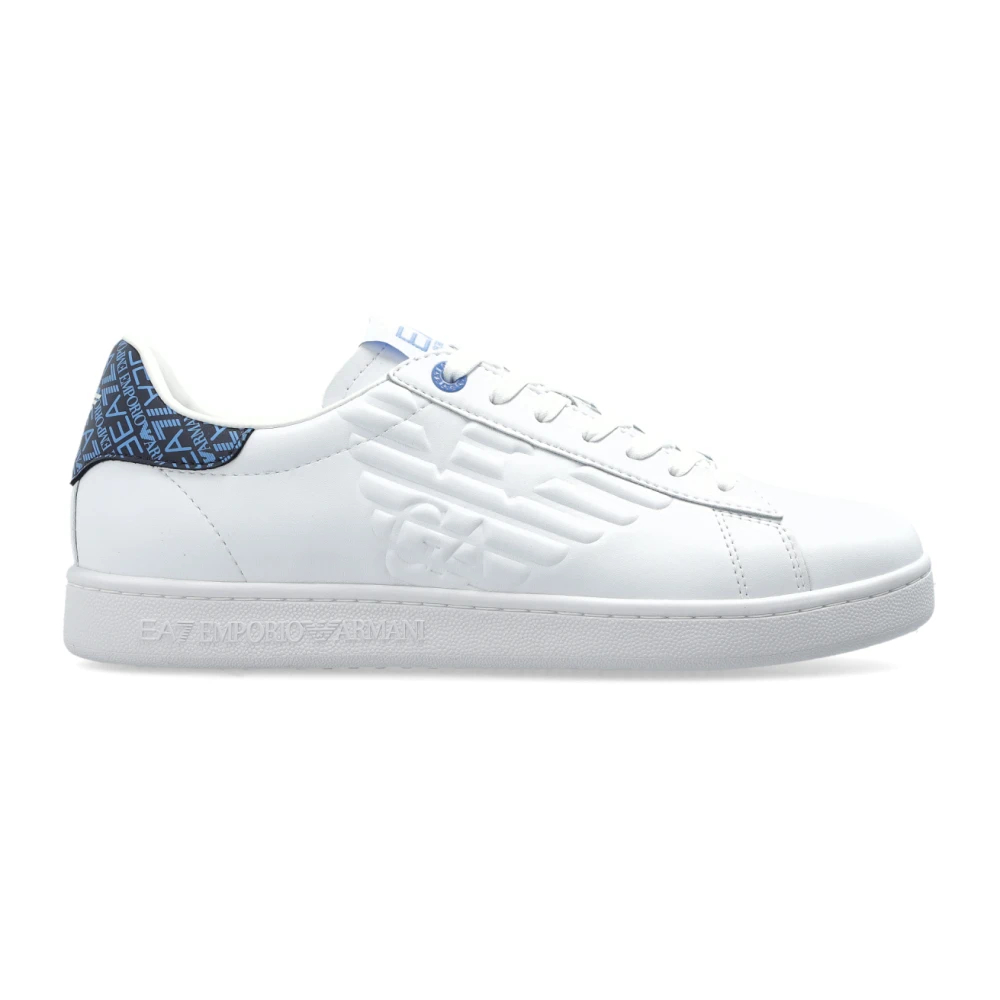 Emporio Armani Ea7 Herren Weiß - Klassische Leder-Sneakers - Shoes - 44 Eu