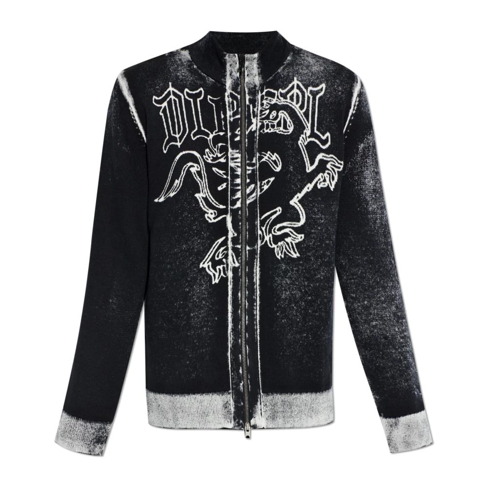 Diesel Herren Schwarz - K-Lauros Cardigan - Knitwear - K - M