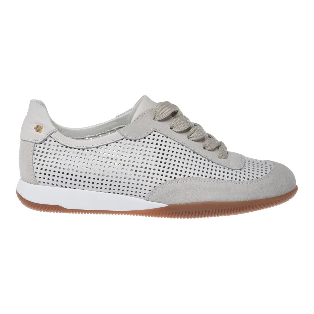 Baldinini Damen Weiß - Perforated Leather Sneakers - Shoes - 39 Eu