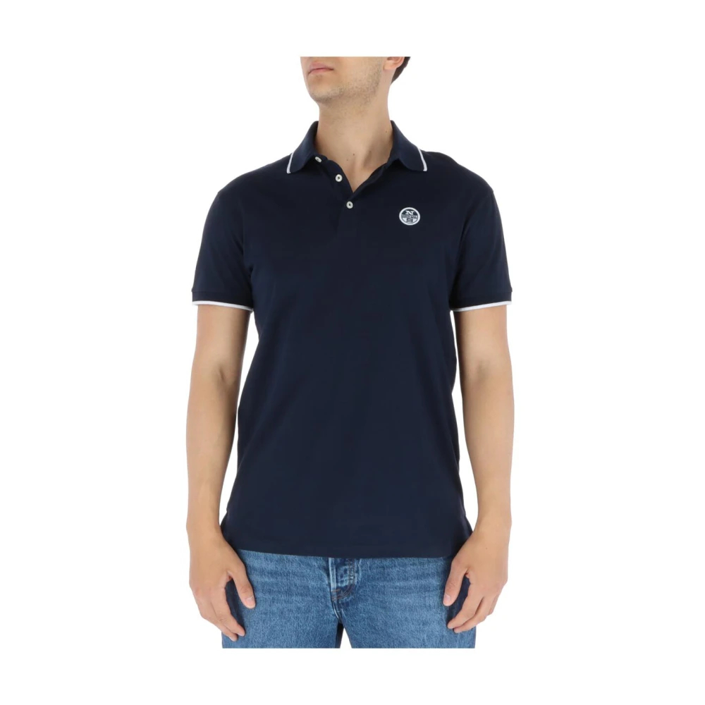 Marineblaues Poloshirt Mit Kontrastierendem Kragen Von North Sails Klein - Bild 3