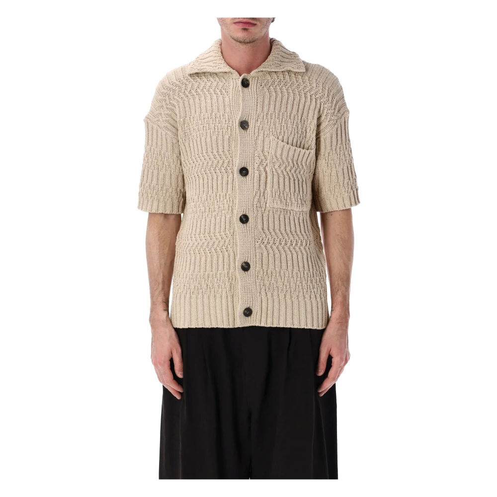 Roberto Collina Herren Beige - Cable Cardigan - Knitwear - M