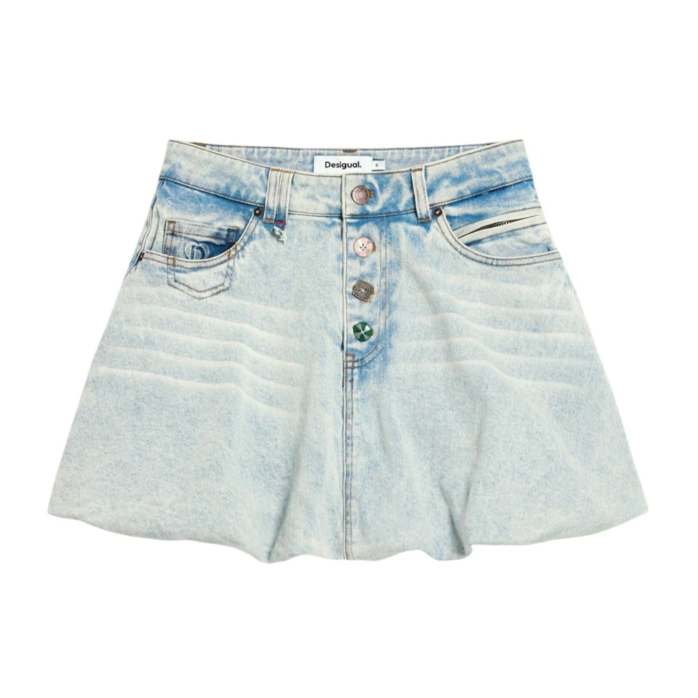 Desigual Damen Blau - Fal_globo Minirock - Skirts - Xs