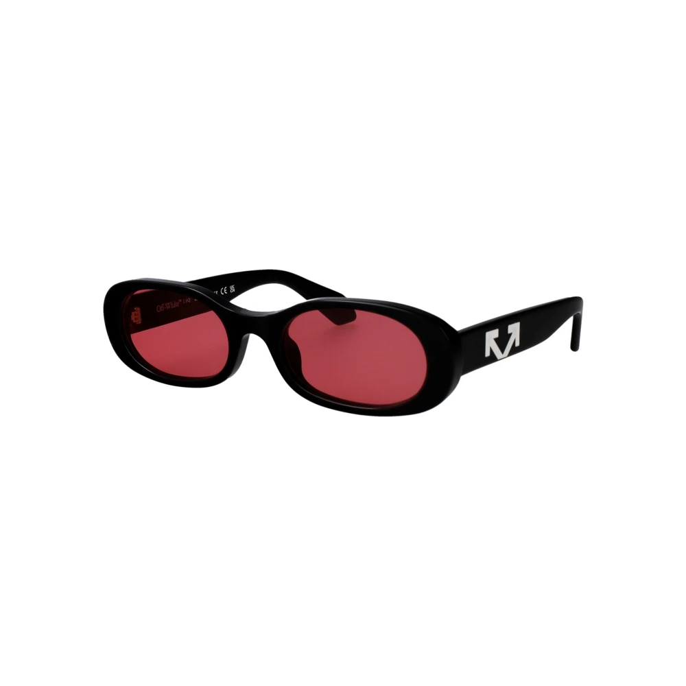 Off-White Unisex Schwarz Off-White Ow1033 Adams 1025 Sonnenbrillen Acetat Rot Rund Normal - Bild 4