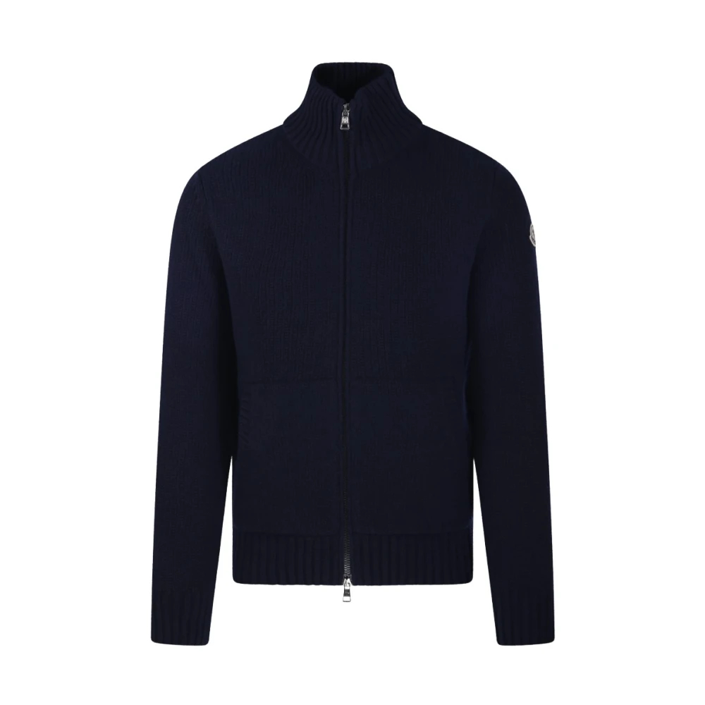 MONCLER | Blue wool and cashmere blend zip-up cardigan | male | XL - Bild 5