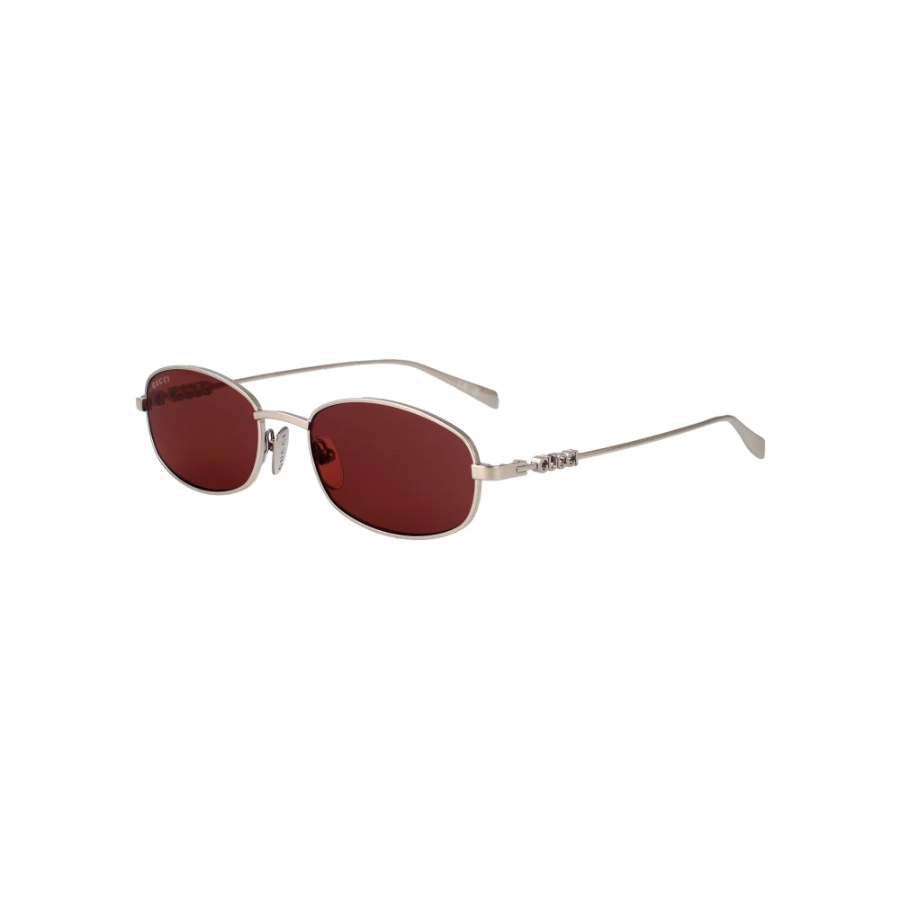 Gucci Herren Rot - Sonnenbrille Mit Ovalem Rahmen - Accessories - 54 Mm