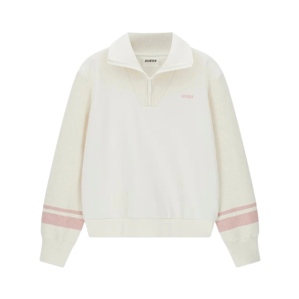 Guess - Fabrizia Half-Zip Sweatshirt - Sweatshirts & Hoodies - Damen - Weiß - Xs