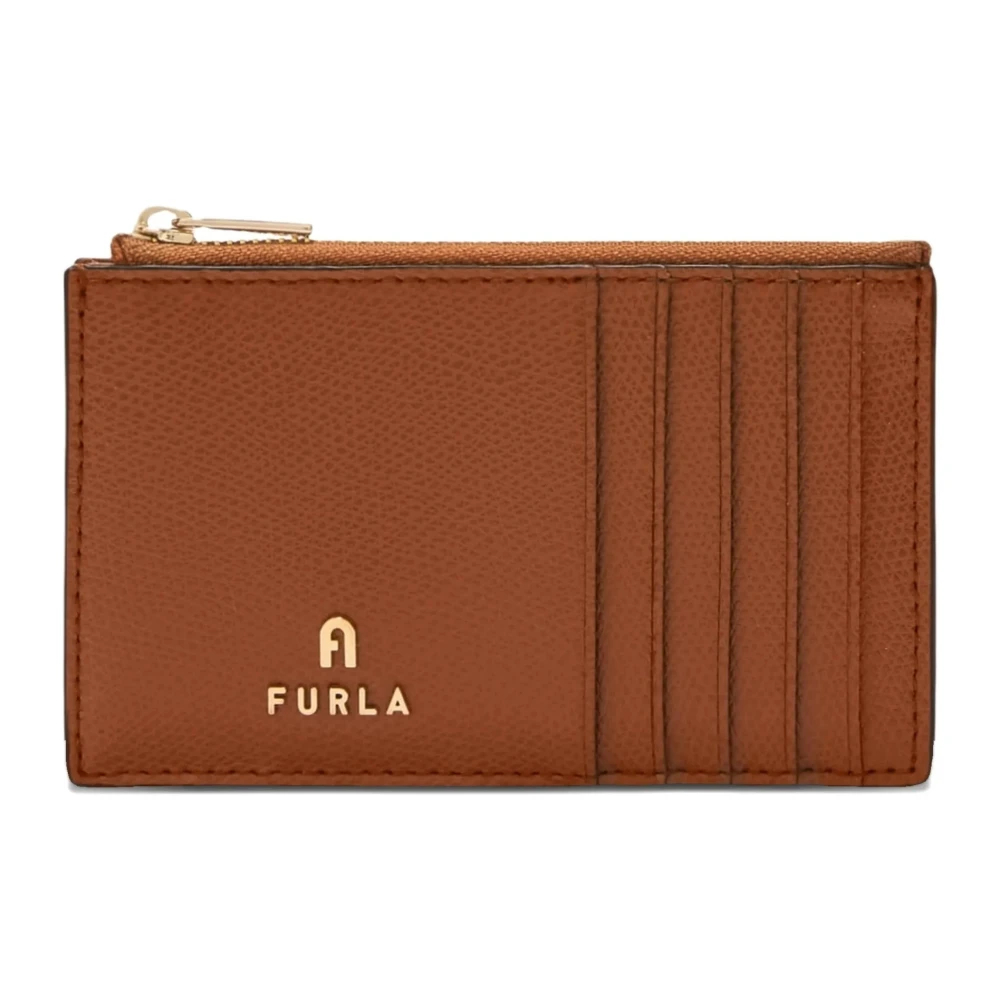 Furla Camelia Porta-cartão M Cognac H Castanho Pele Texturizada Mulher - Bild 3