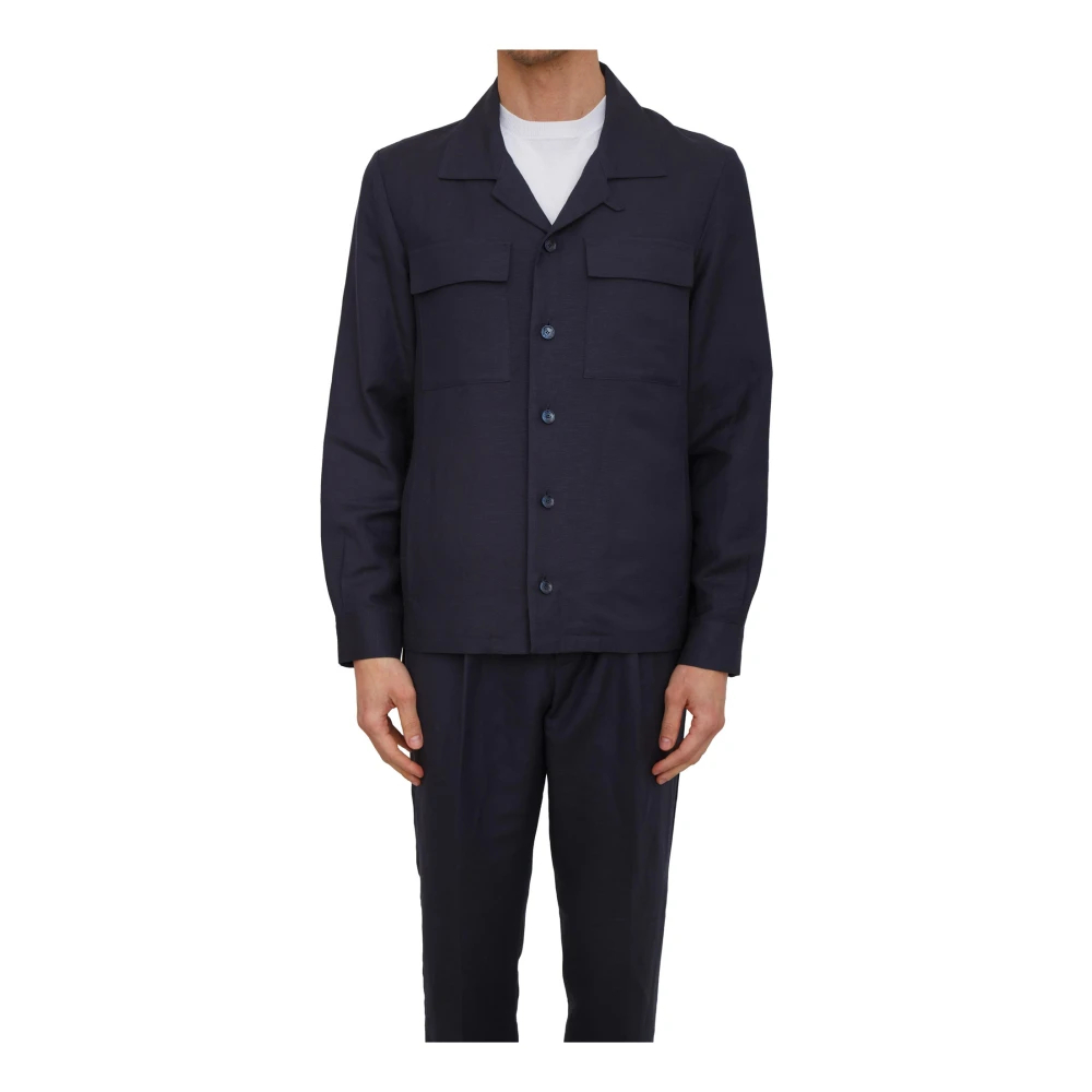 Antony Morato Herren Blau - Camicia Manica Lunga - Shirts - S
