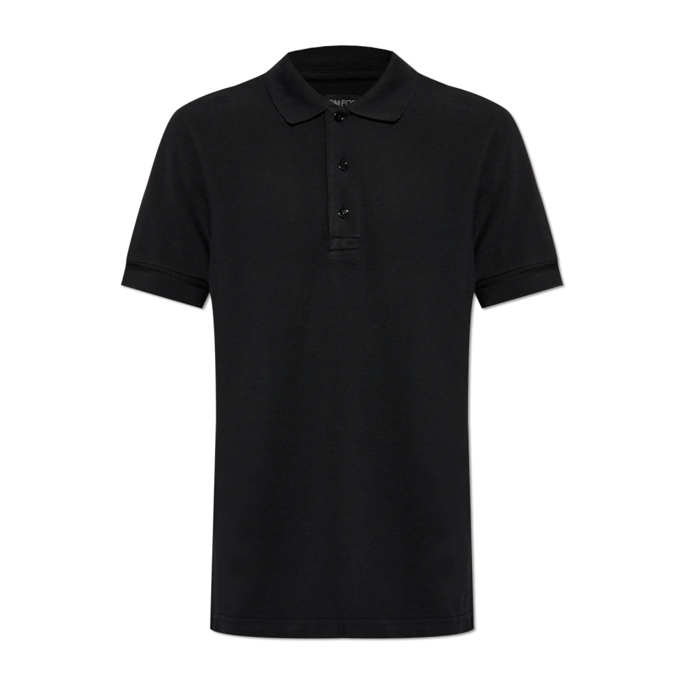 Tom Ford - Polo Mit Logo - Tops -Herren -Schwarzk -M