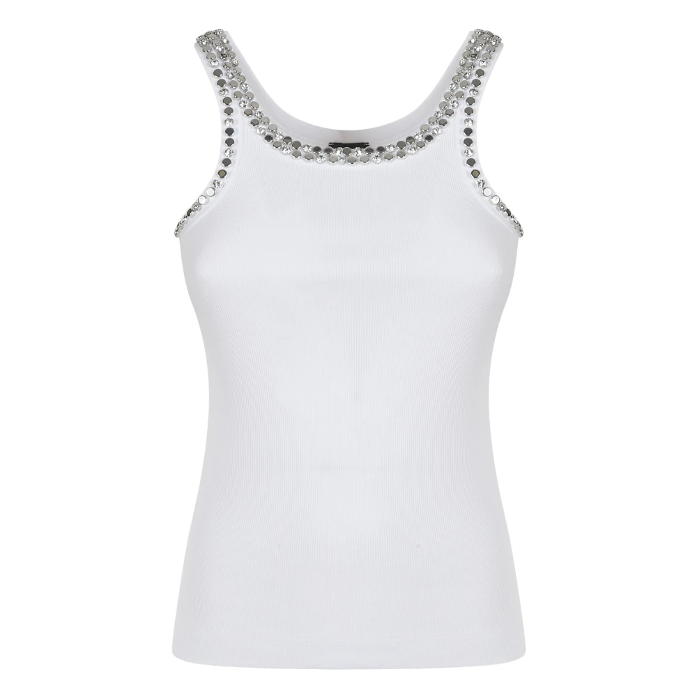 Pinko Damen Weiß - Coriandoli Canotta Costina - Tops - Xs