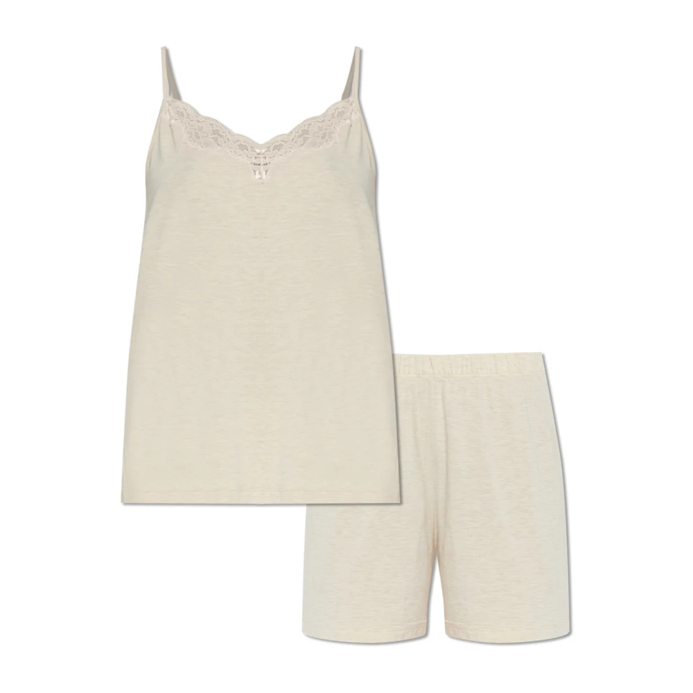 Hanro Damen Beige - Camisole Pyjama Set - Nightwear & Lounge - L