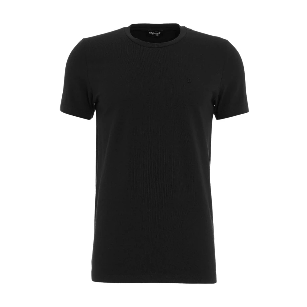 Dondup Herren Schwarz - Klassisches Rundhals-T-Shirt - Tops - K - S