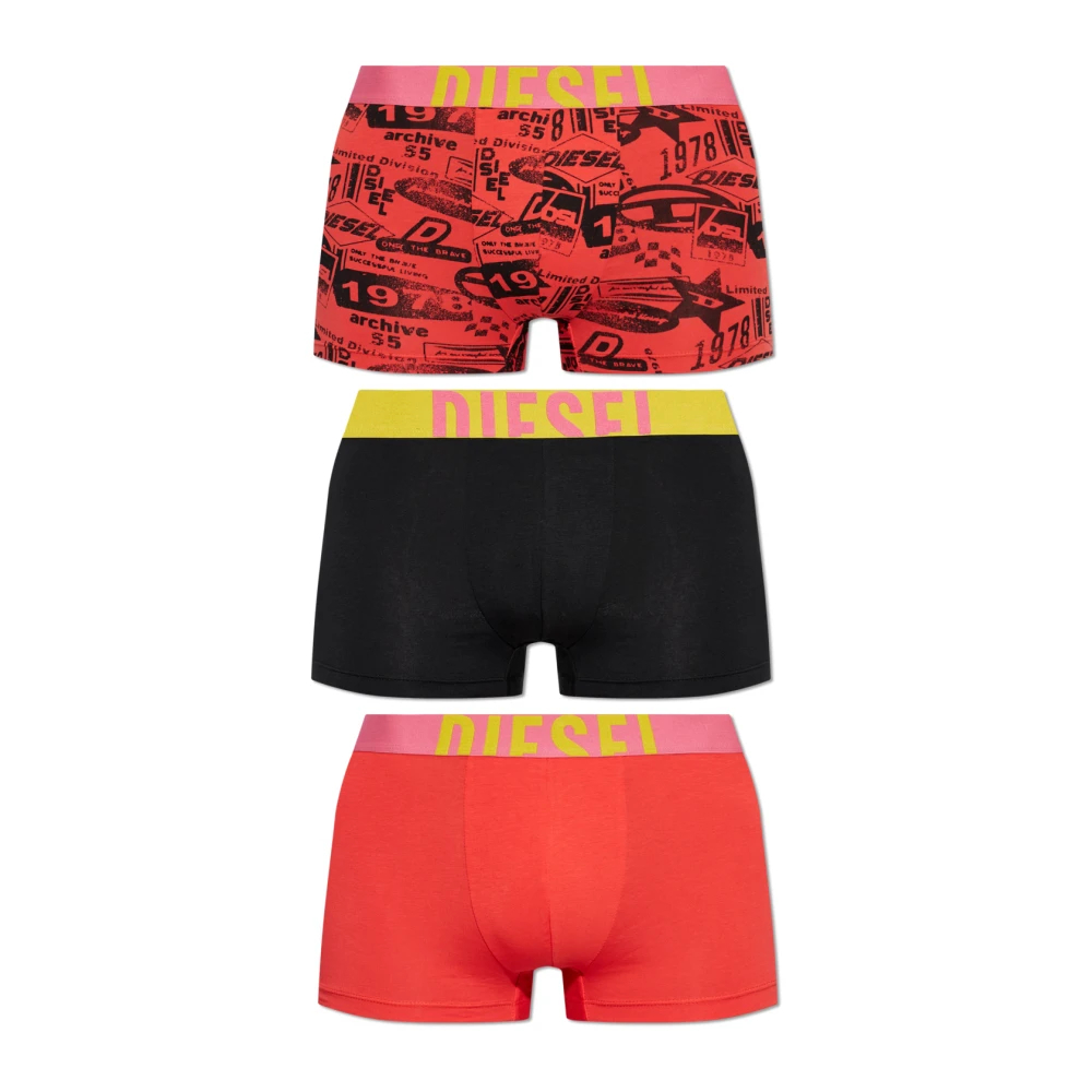 Diesel Herren Multicolor - Dreierpack Boxer Briefs - Underwear - Mehrfarbig - 2XL