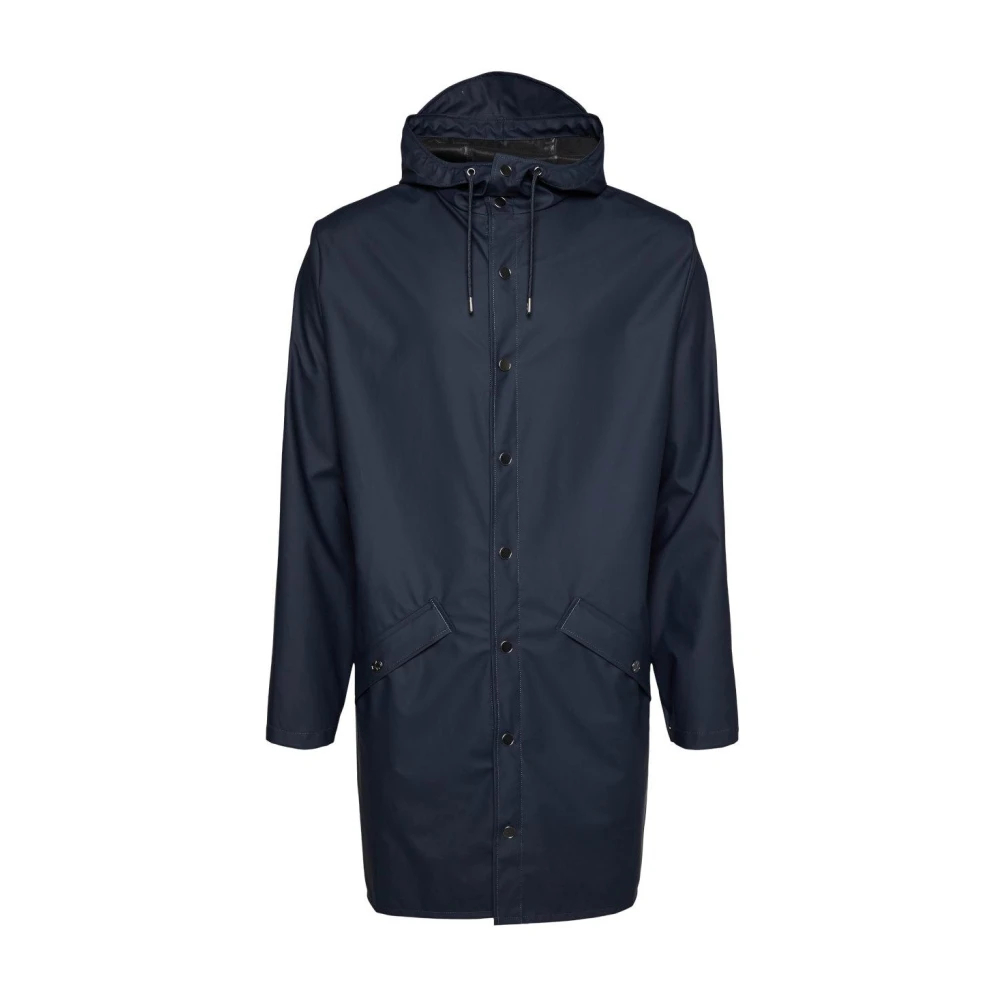 Rains Unisex Navy Long Jacket | Rainwear | | M - Bild 9