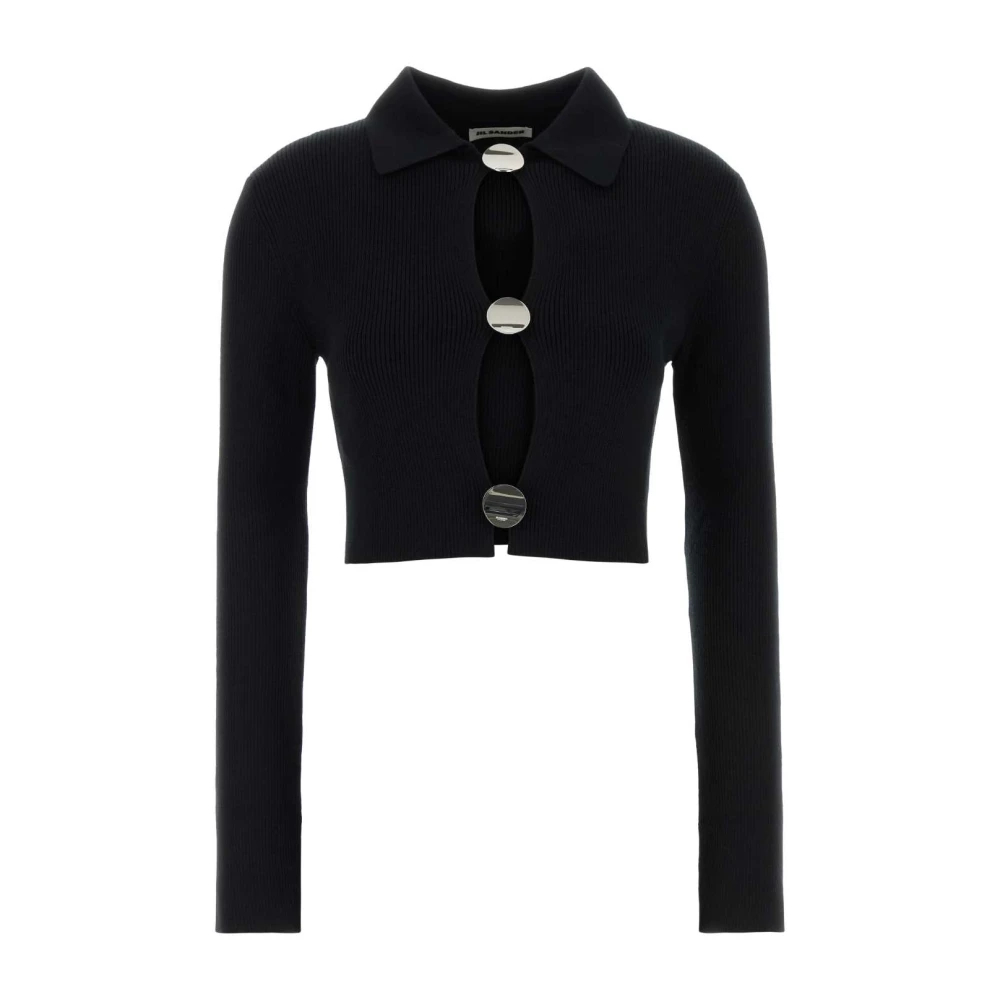 Jil Sander Damen Schwarz - Woll-Cardigan - Knitwear - K -S