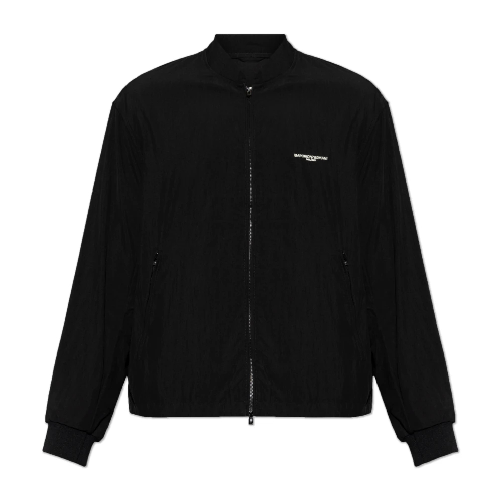 Emporio Armani Herren Schwarz - Logo Jacke - Jackets - K - Xl