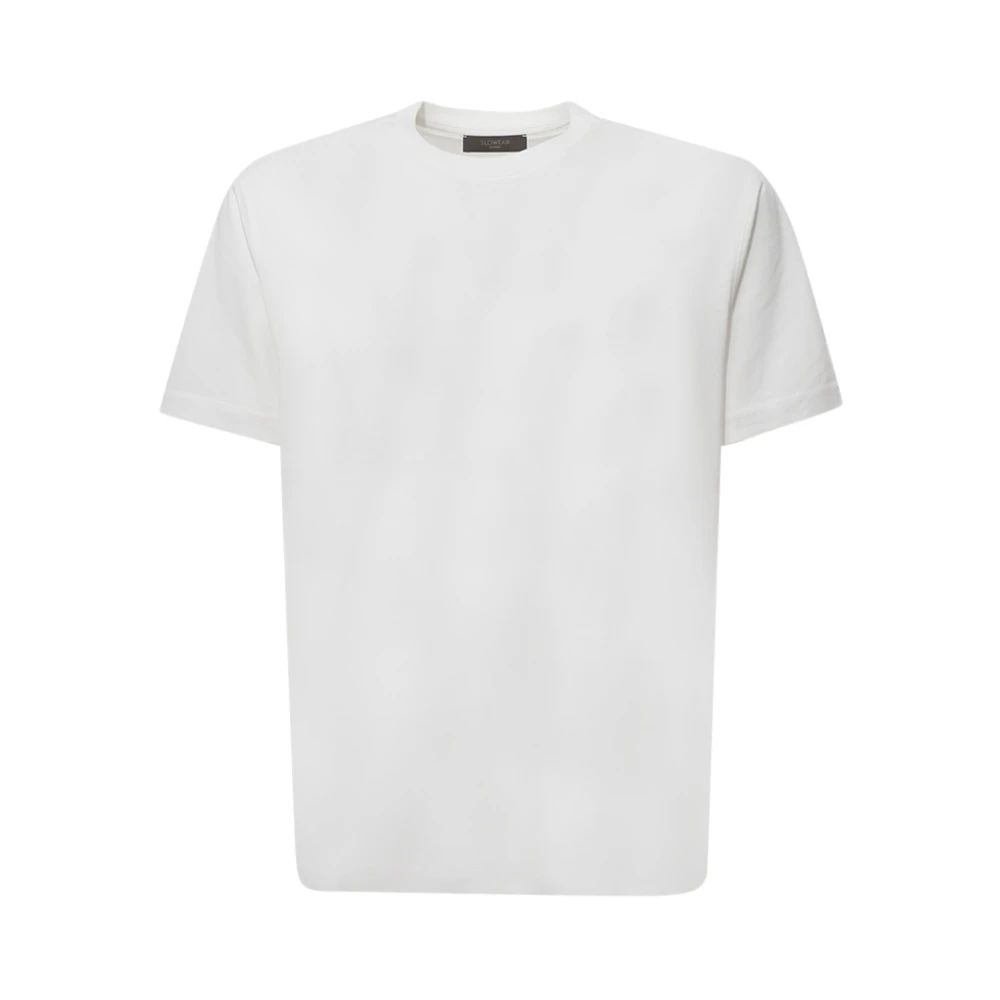 Zanone Herren Weiß - Schmal Geschnittenes T-Shirt Aus Baumwoll- Und Seidenjersey - Tops - M