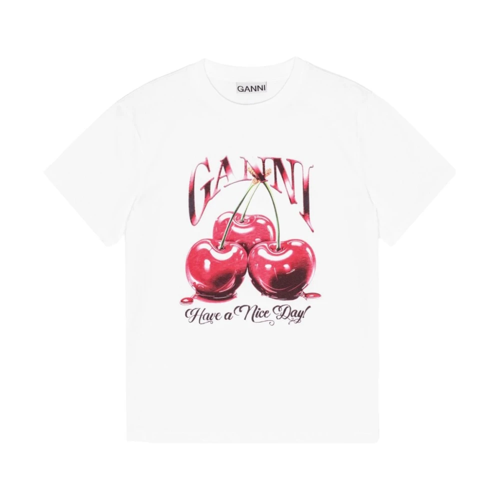 GANNI Printed Cotton T-Shirt - Bild 4
