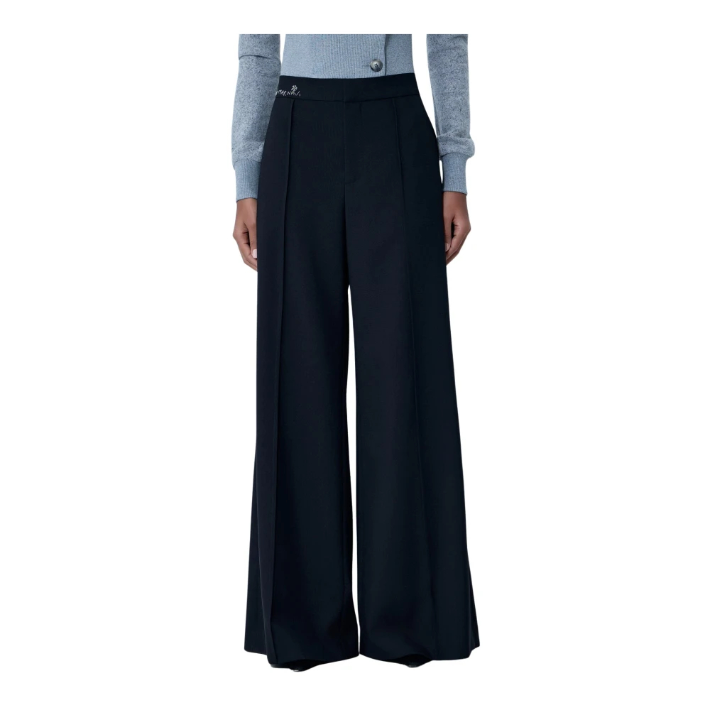 Marni Damen Schwarz - Wollhose Mit Schneiderdetails - Trousers - K -Xs