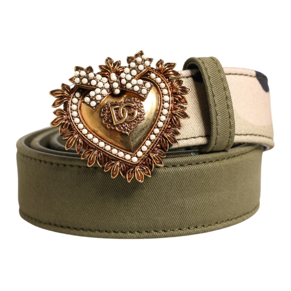 Dolce & Gabbana Damen Grün - Devotion Metall Schnalle Gürtel - Accessories - One Size